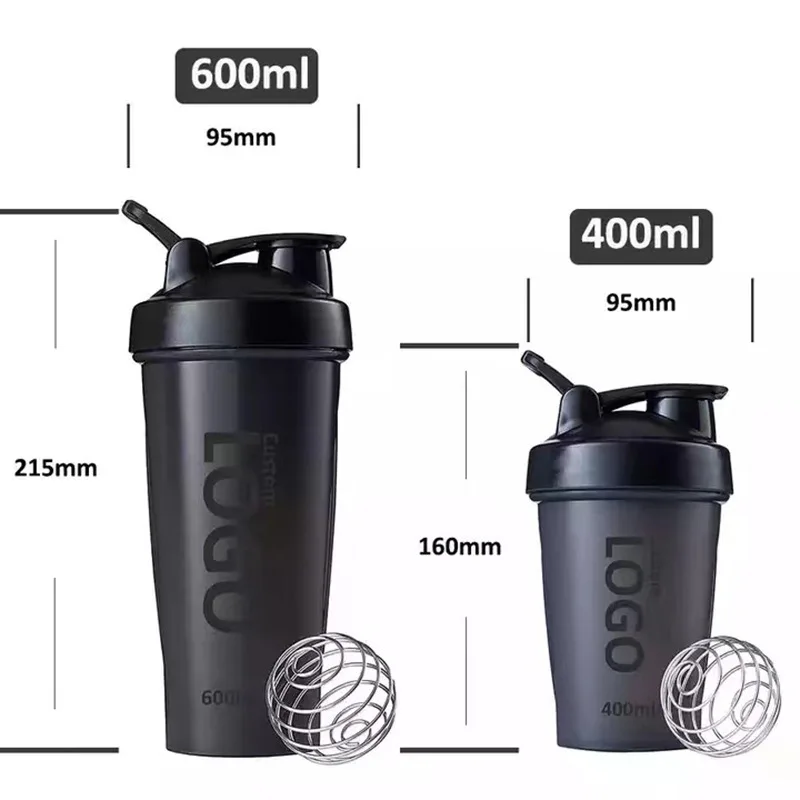 Madou Wholesale Custom Logo Bpa Free 600ml Plastic Gym Bottle Powder Mixing Fitness Sport Water Protein Shaker Bottle