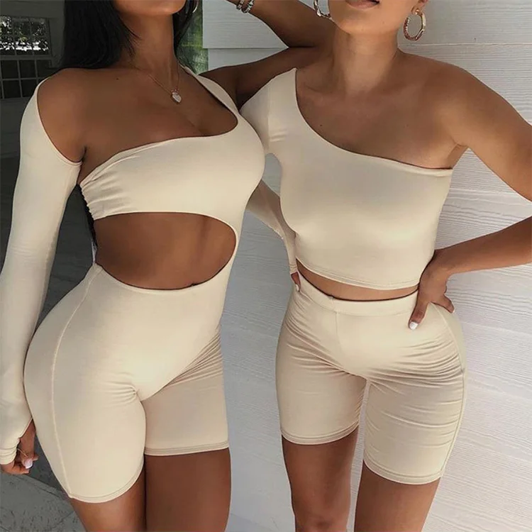 Spring New Long Sleeve Sexy Cutout Sports Jumpsuit womens rompers women jumpsuit