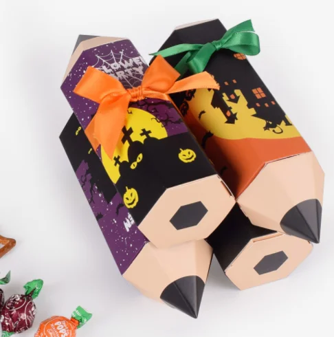 Color Printing Packaging Box Pencil Candy Gift Box Halloween Cartoon Candy Box
