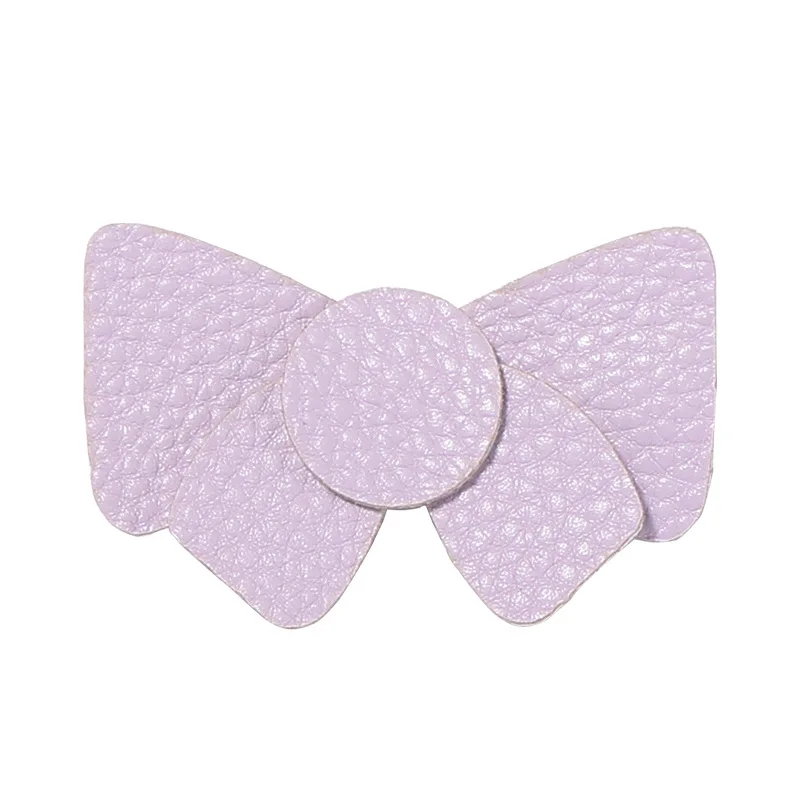 Lovely Heart-shaped Triangle Geometric PU Leather Hair Clips Fashion Bowknot Bangs Hairpins Infant Headwear Photo Props