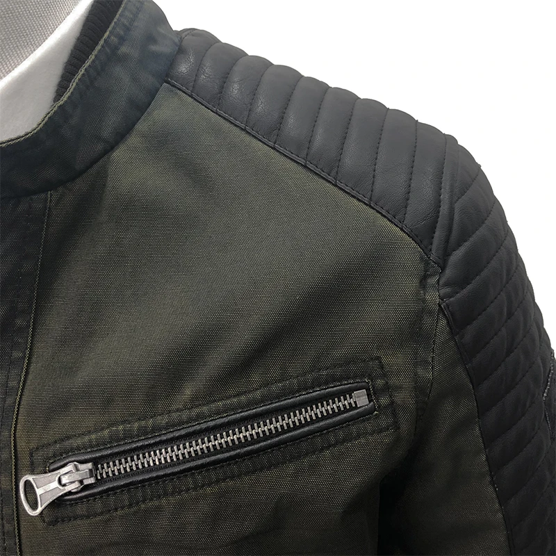 
Super Cool Mens Casual Biker Racer leather jacket Motorcycle Warm Zipper Winter coat Male Jacket 
