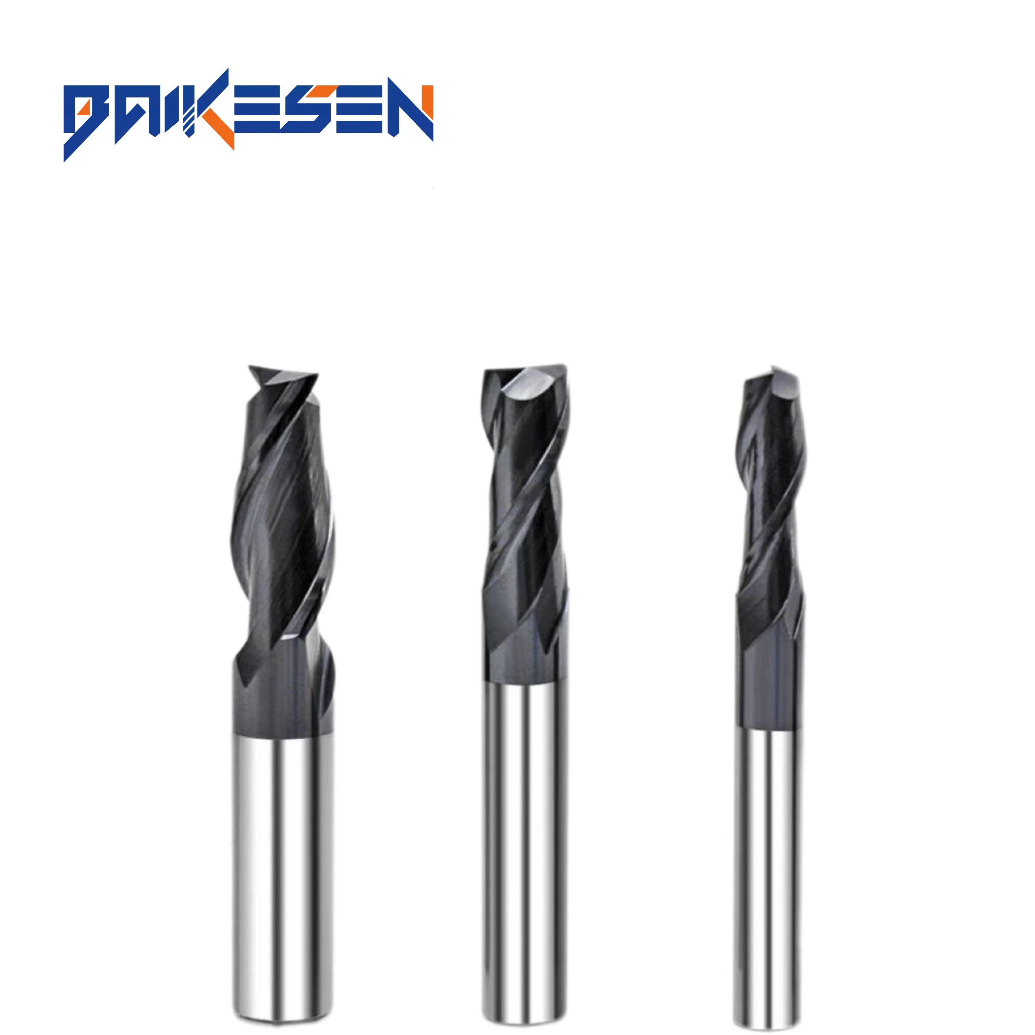 BKS Long Tool Life Carbide CNC 2 Flutes Corner Radius End Mill Cutters For Carbon fiber