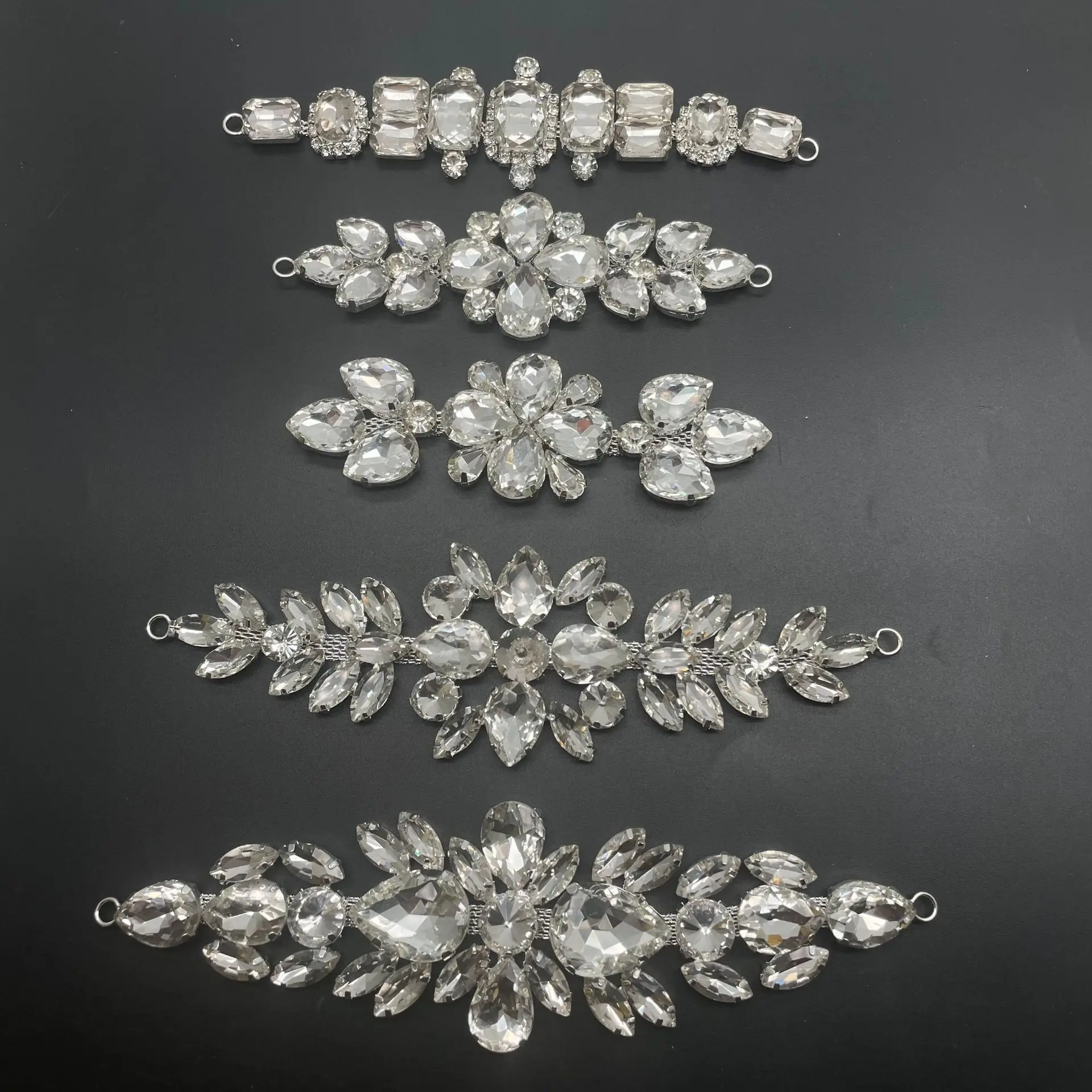 Hand-Sewn Welded Glass Rhinestone Buckle for Shoe & Bag Decoration Waist Belt Headpiece Accessory