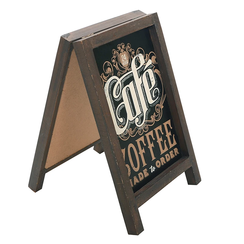 Sustainable Wood and MDF A Frame Double Sided Easel Style Chalkboard for Menus Wedding Announcements  Home Use