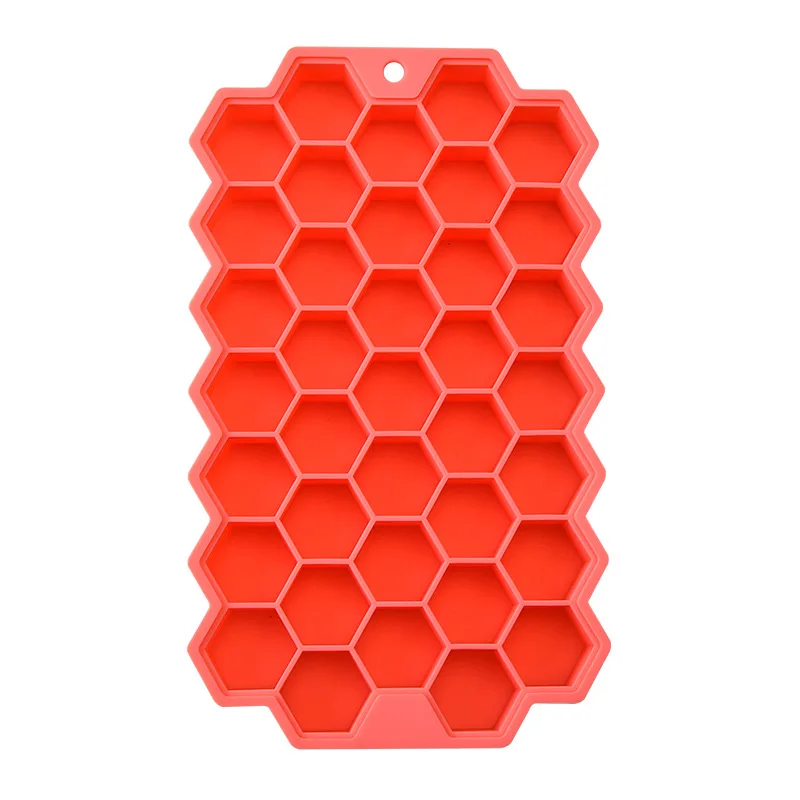 New Silicone Honeycomb Ice Cube Mold 37 Grid Ice Box Diy Ice Cube Can Accept Customized Colors