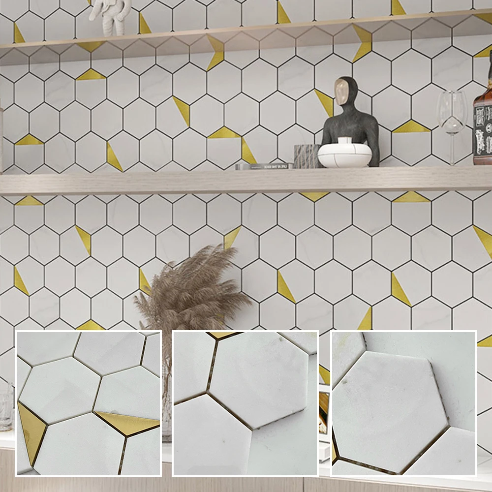 Wholesale Irregular Mosaic Hexagon Indoor Interior Wall Decoration Marble Carrara White Stone Mosaic Tiles For Kitchen Bathroom