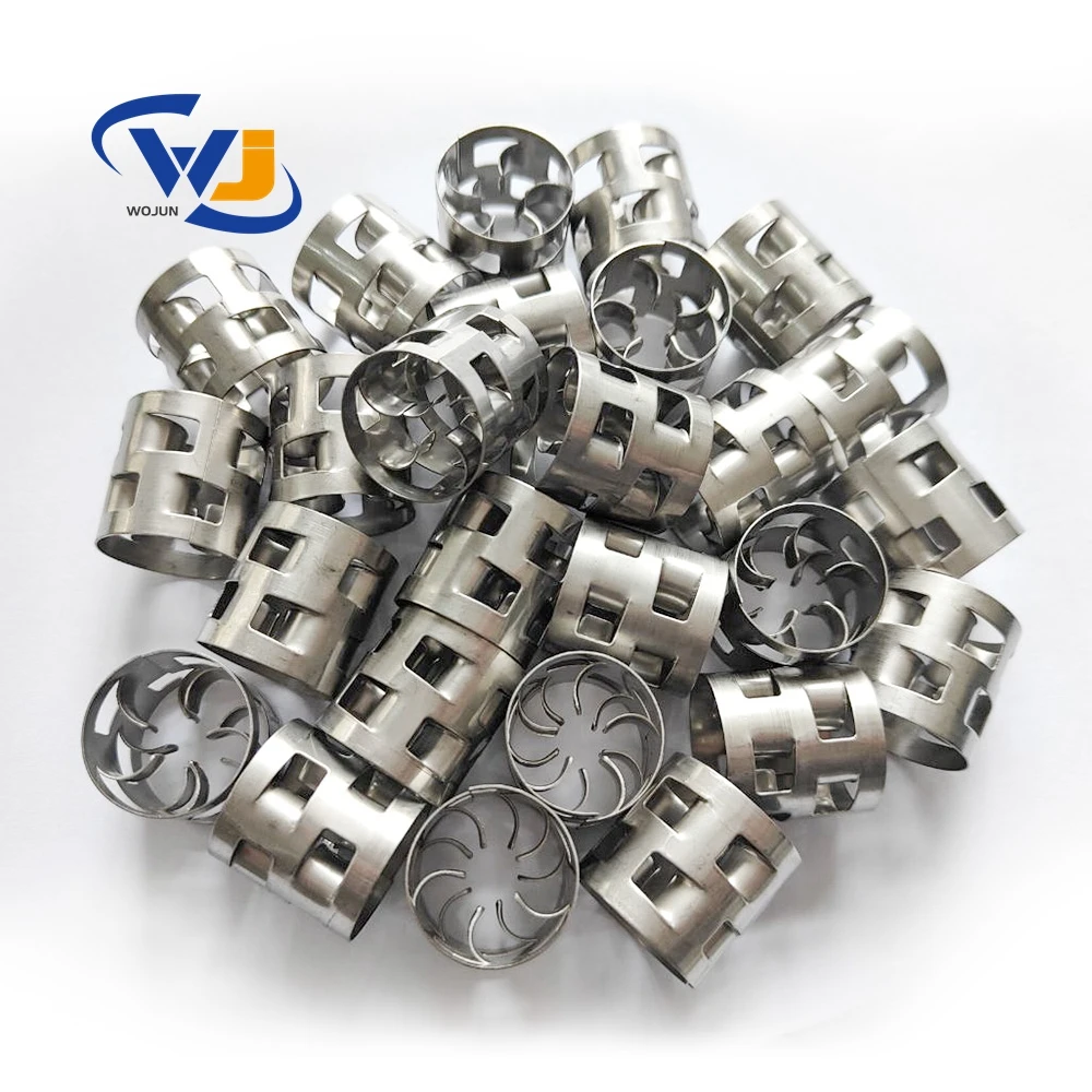 WOJUN Stainless steel metal random tower packing media 25mm 38mm 50mm 76mm 16mm metal pall ring