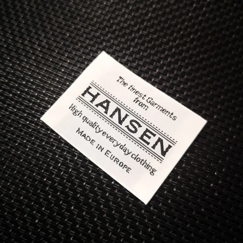 Custom Brand Clothing Label Manufacturer Woven Label with Centre folded