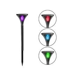 Stuck in the grass four color light road night  solar flashing road stud for lawn light