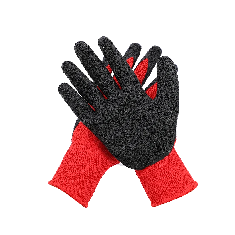 Safety work Gloves Gardening Gloves for Women and Men with Crinkle Latex Coated Palms for Rough Surfaces