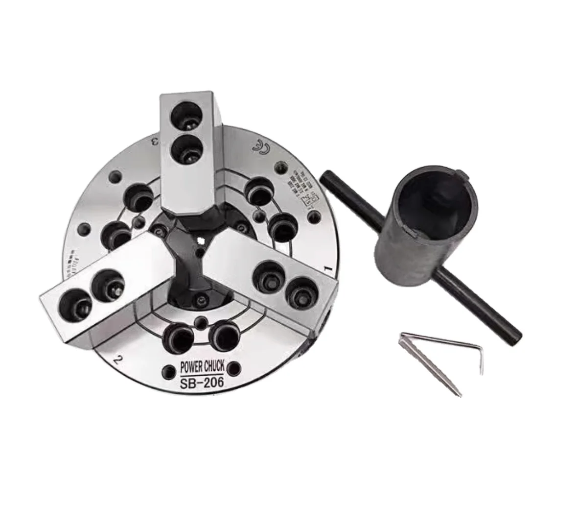 odm power chuck hydraulic  6-inch hollow all steel three jaw chuck   hydraulic tool accessories lathe chuck 3 jaw