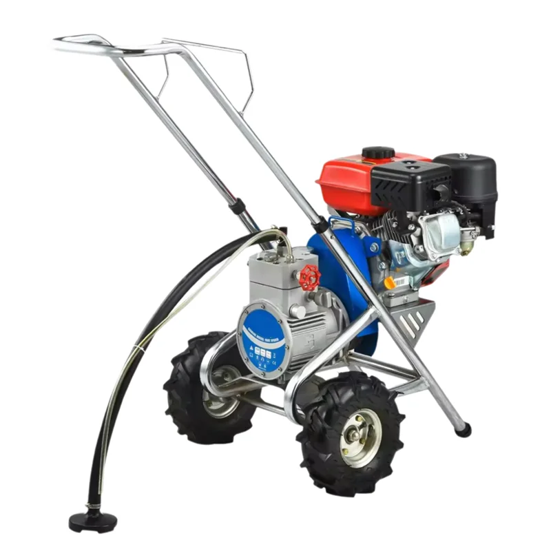 Sanfine Contractor Choice Airless Putty Sprayer High Pressure Paint Spraying Machine with Gasoline Engine for industrial Use