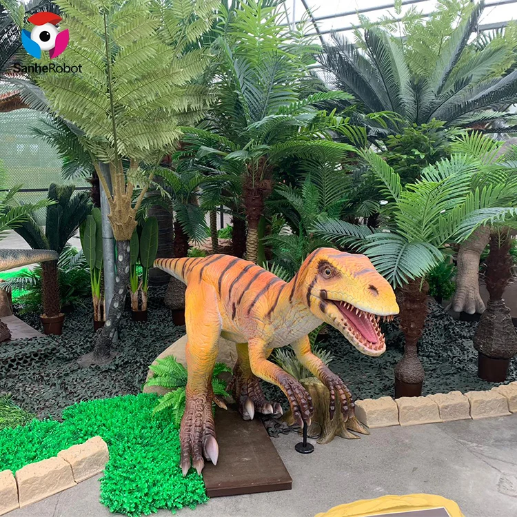 Indoor Amusement Park Robotic Dinosaur Video