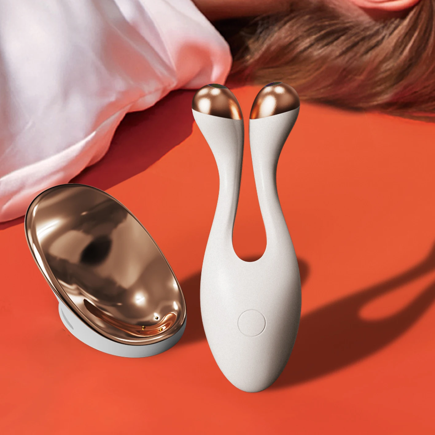 Shenzhen home use v shape tools neck face beauty device rf ems led  lifting and firming massage private label beauty device