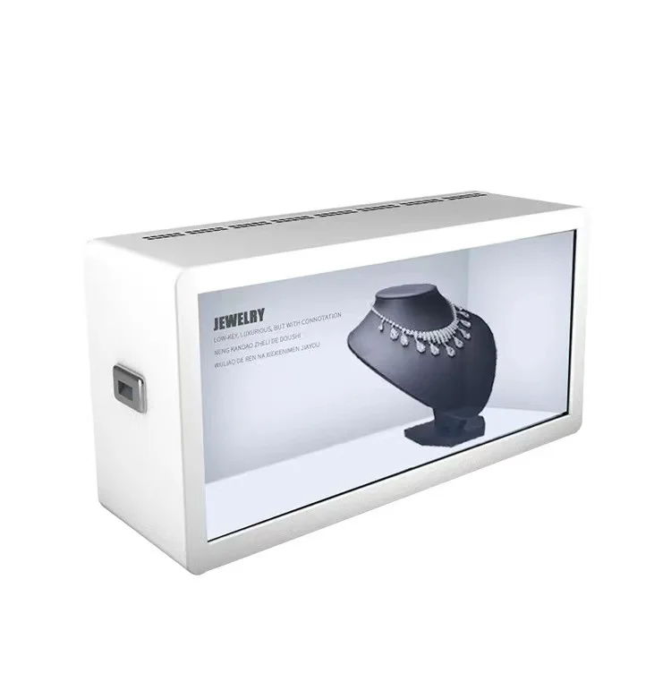 10.1 inch 3D LCD advertising transparent LCD display box with touch screen