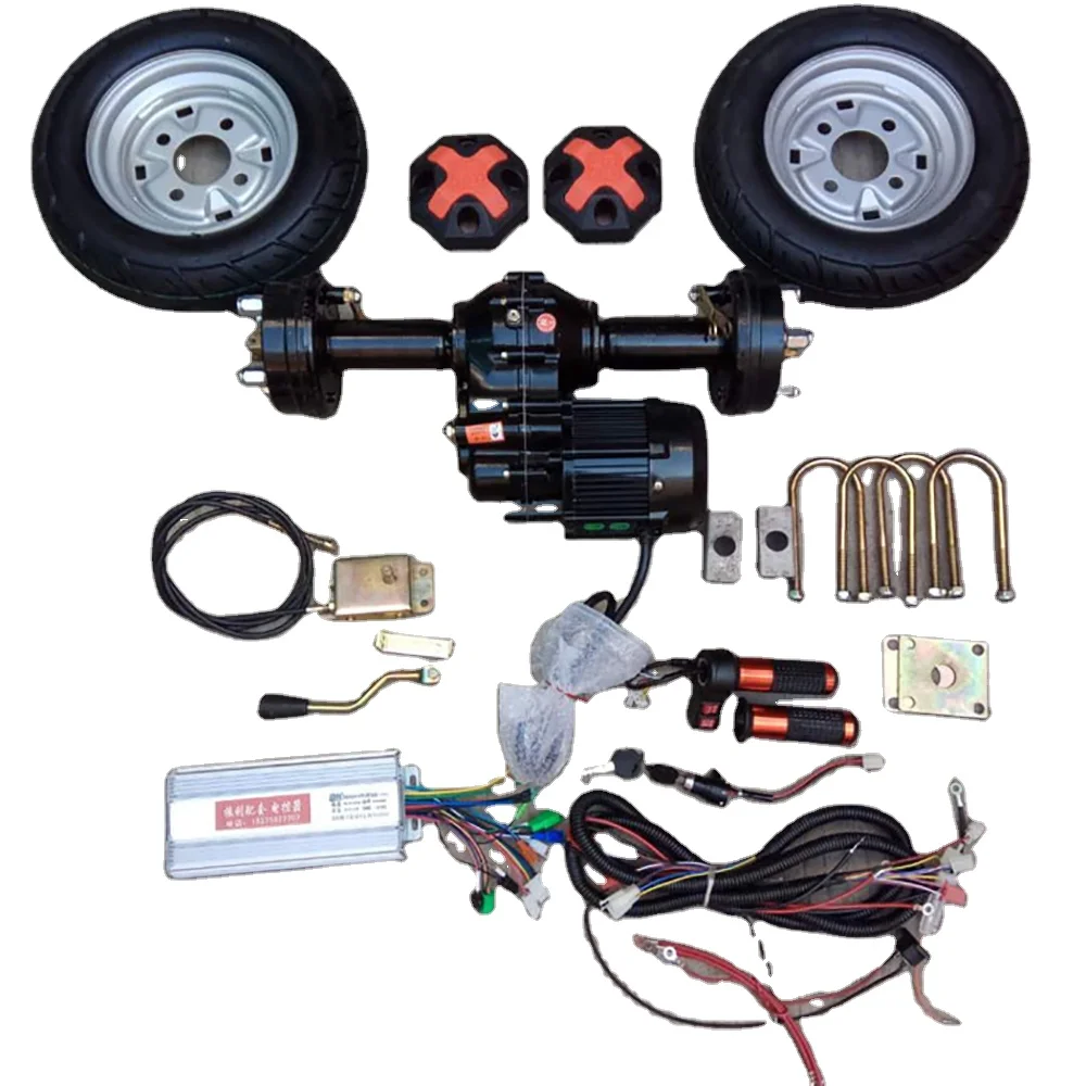 48v1200w 40km/h axle length 90cm electric tricycle rear axle differential motor kit