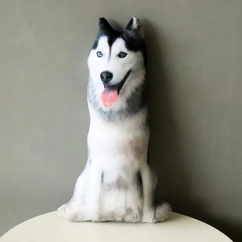 Stuffed Animal Throw Plushie Cushion Pillow Doll Plush Pillow 3D Simulation Dog Pillow For Sofa