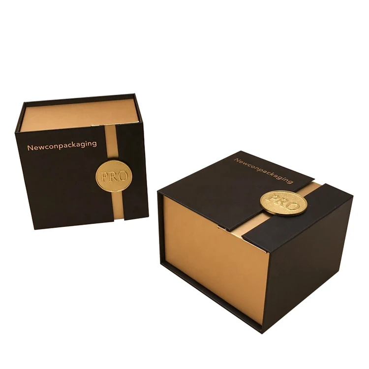 Black Folding Small Tuck Top Corrugated Cardboard Paper Boxes Carton Post Mailing Subscription Packaging box with logo
