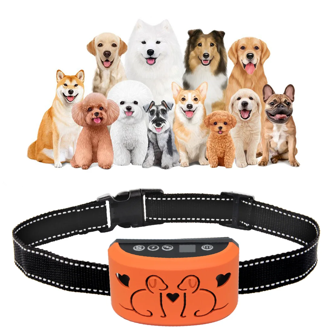 2022 Pet Accessories China Wholesale LED Digital Display Dog Anti-bark Collar