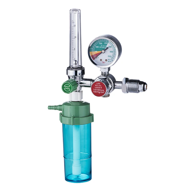 Samples available high pressure g5/8 gas cylinder regulator with meter and hose gas oxygen pressure gauge