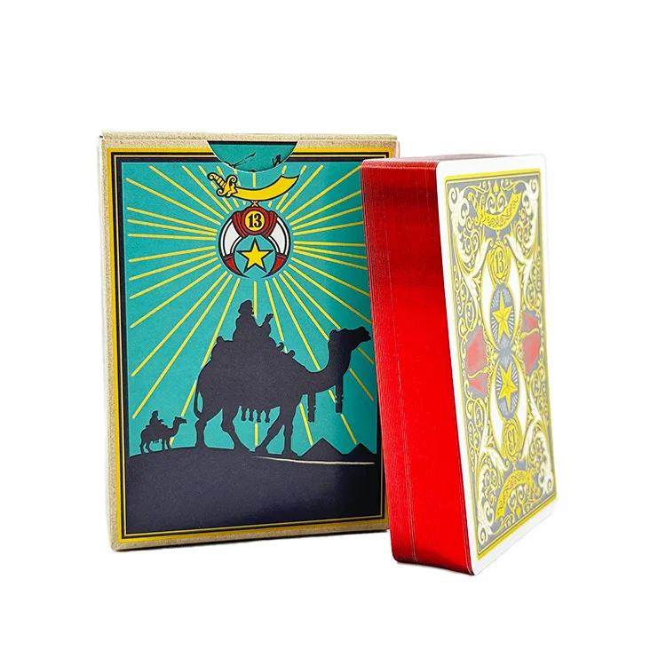 Professional Factory Custom Printing Bridge Poker Size US Saudi Kuwait Paper Plastic Playing Card Custom Poker Cards