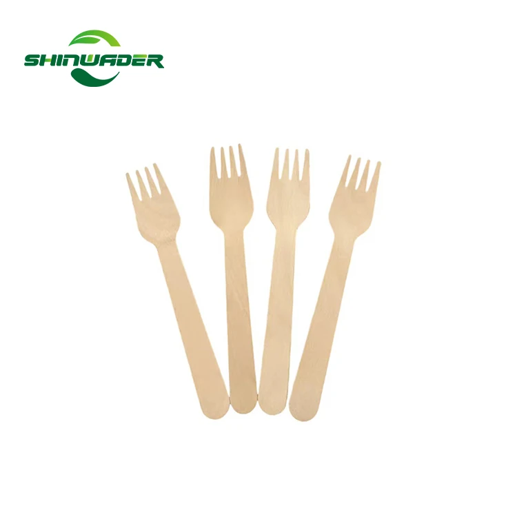 2024 Eco-Friendly Reusable Wooden Cutlery Set Disposable Tableware for Camping Hotel Travel Disposable Cutlery Set