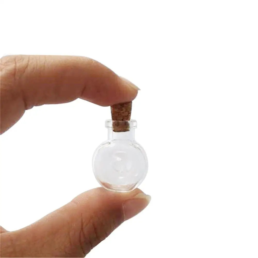 Mini Glass Bottles Pendants Small Wishing Bottles With Cork Arts Jars For Necklace Pendants Gifts Vial XO Flask Wholesale