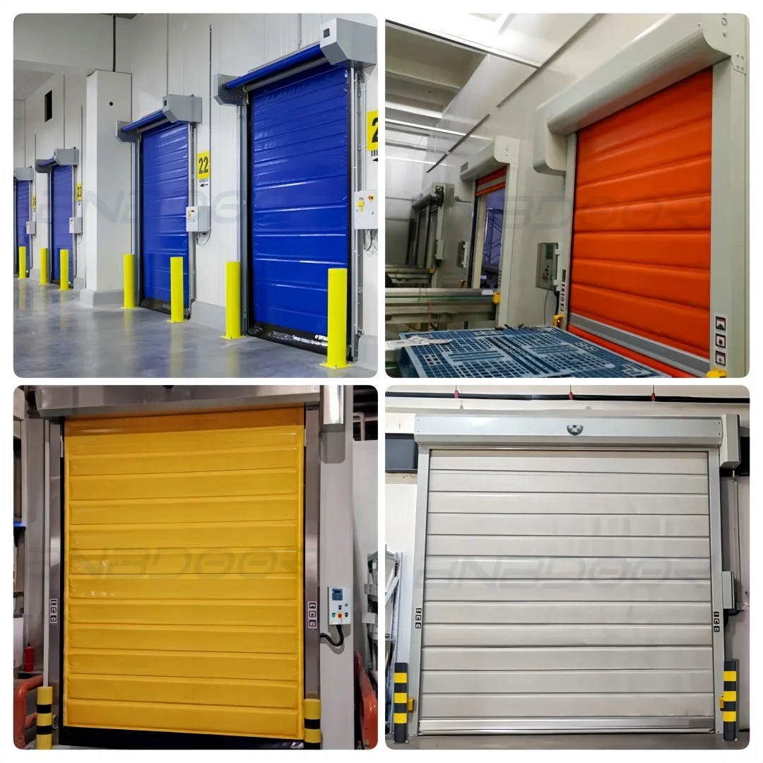 HOT automatic industrial fast door workshop thermal foam roller shutter PVC cold storage freezer high speed rolling quick door