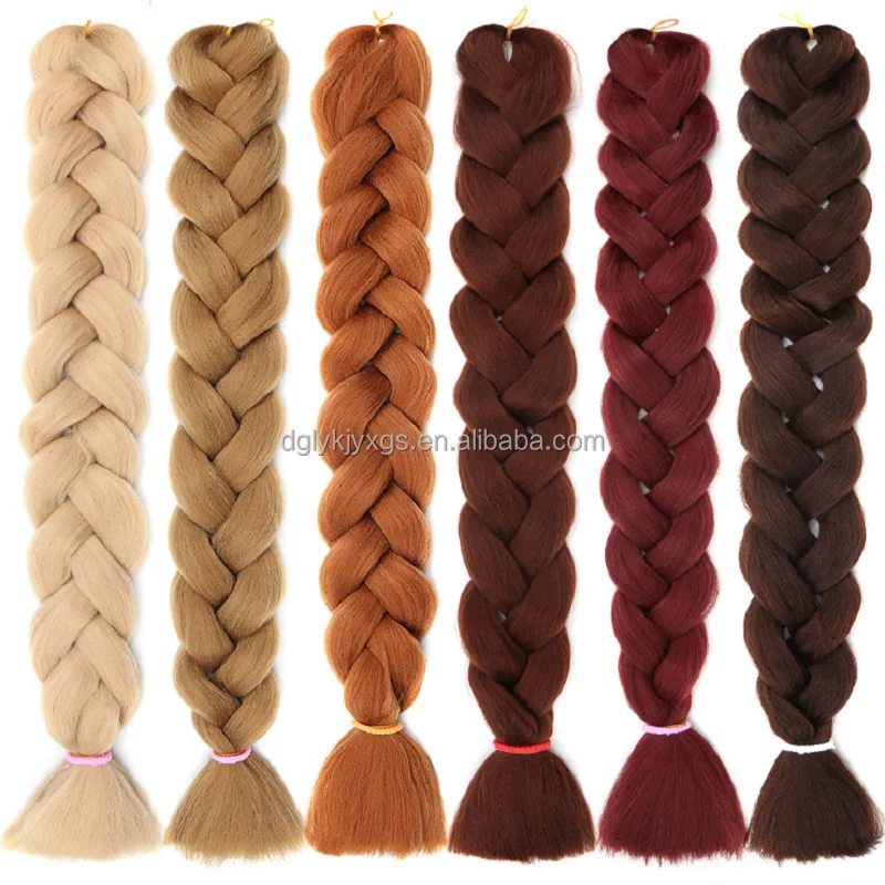 LW-54QT Wholesale Hot water setting 165g 82inch ombre jumbo braid hair Synthetic Braiding Hair