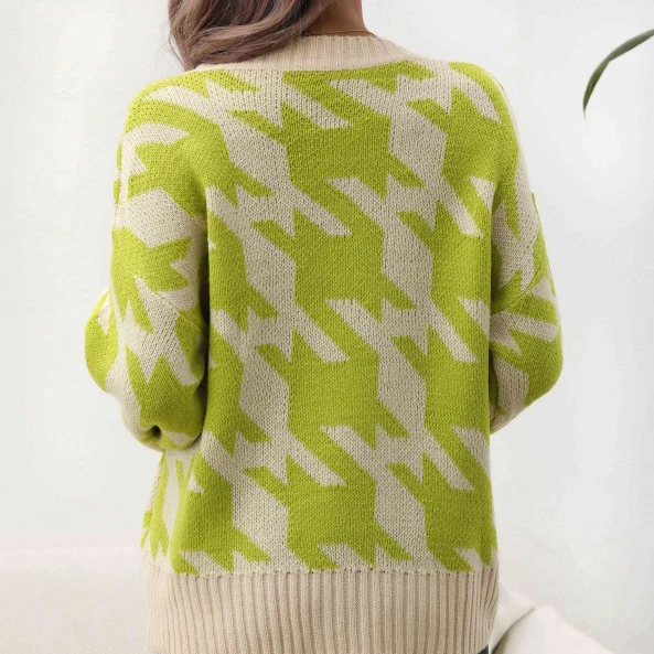 wholesale ZHUNA y2k knitted fashion fair isle off the shoulder high quality cardigan womens sweaters