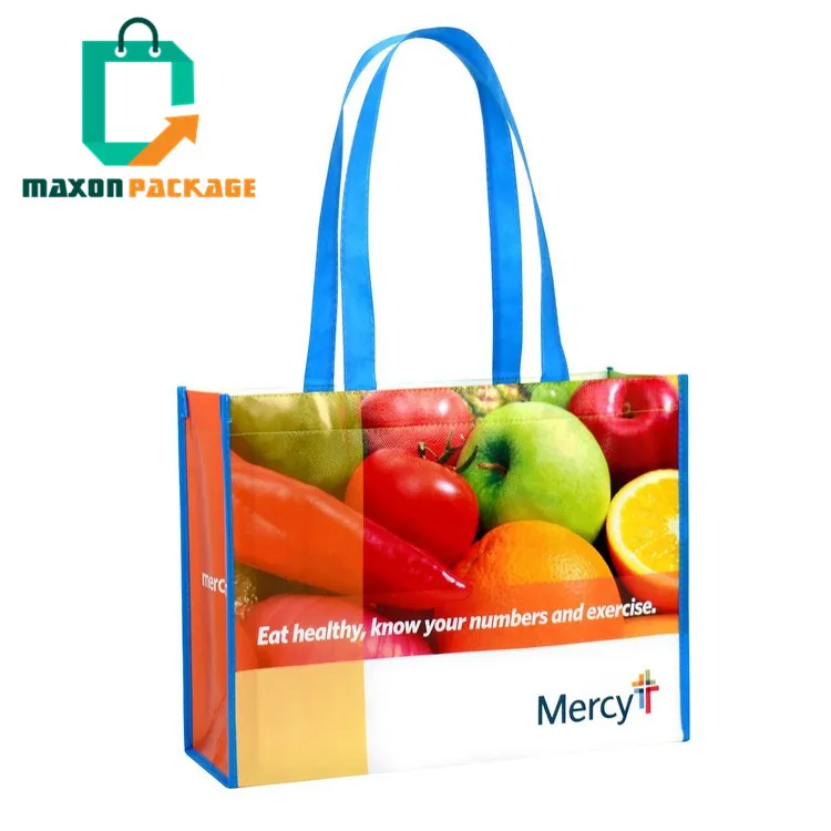 Sedex Large Custom Printed Waterproof Rpet PP Non-woven Polypropylene Laminated Shopping Tote Bag