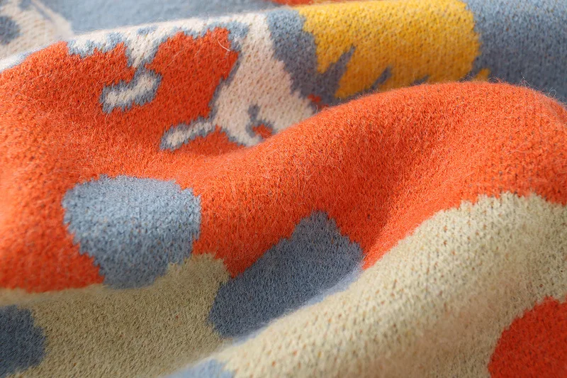 Nanteng Custom Logo Low MOQ Cotton Loose Man Jumpers Knitted Jacquard Pattern Knitwear Crewneck Men Pullover Sweater