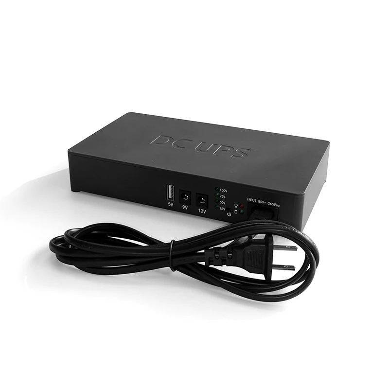 Large LifePO4 Battery 26w 52w Mini Wifi DC UPS 12V 24V 9V 5V POE For Wifi Router 9V 12V Sufficient 8000-14000mah UPS power