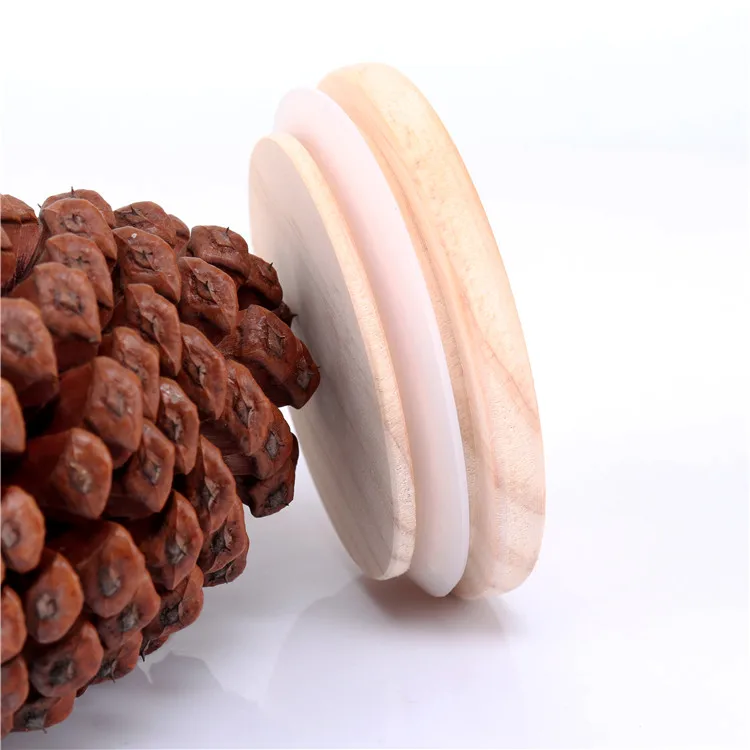 
BOYE luxury small glass jars empty for candle making with wooden lid 