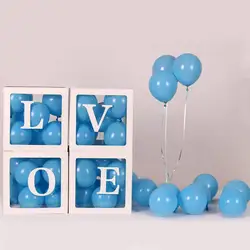 Partycool DIY Wedding Birthday Party Backdrop Decoration Transparent LOVE Box Ballon Wedding Balloon Box