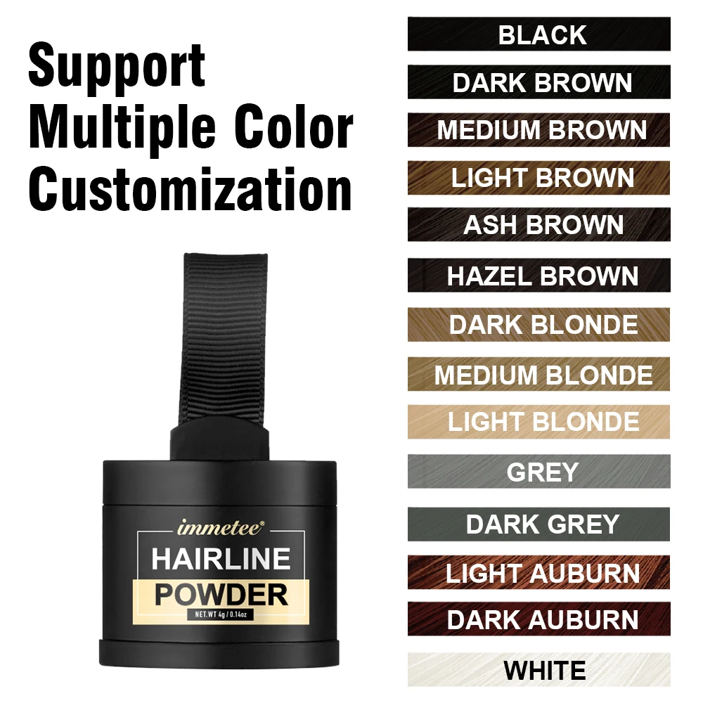 OEM/ODM Hair Fiber Powder 15 Color Custom Hairline Modified Concealer Root Cover Up Hairline Powder Hair Fiber