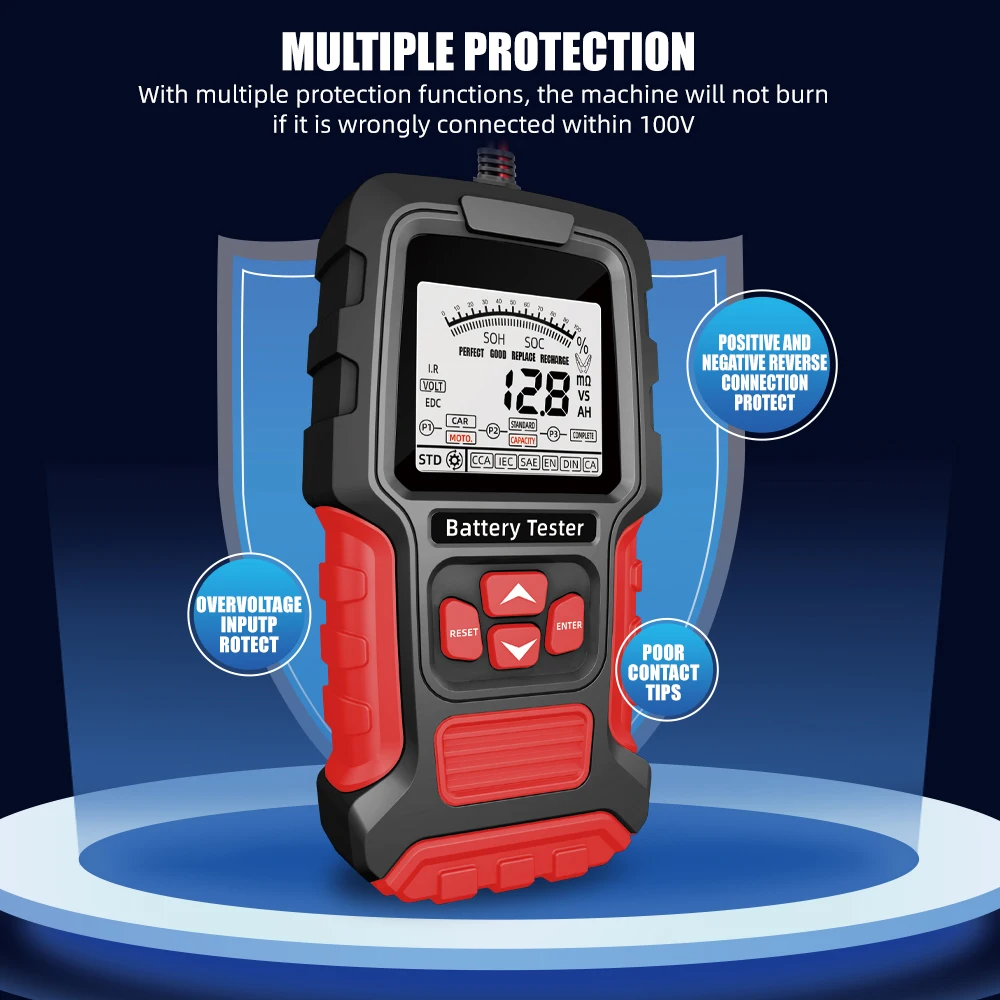 Newest Auto 12V 24V battery tester internal resistance tester CCA Lead-Acid Battery Checker analyzer for car Truck motorcycle