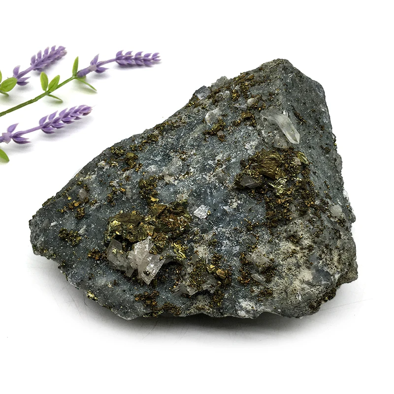 Wholesale Natural calcite pyrite specimen high quality heading crystal Gemstone for decoration  and gifts