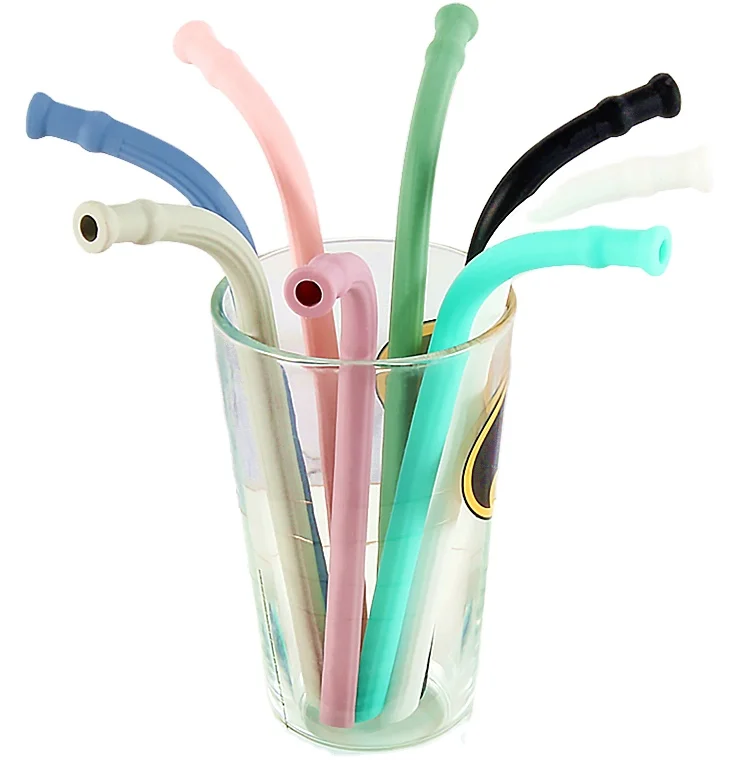 Best Selling Products Reusable Coffee Water Cups Lids Topper Silicone Molds Folding Straws Biodegradable with Storage Case/Cover