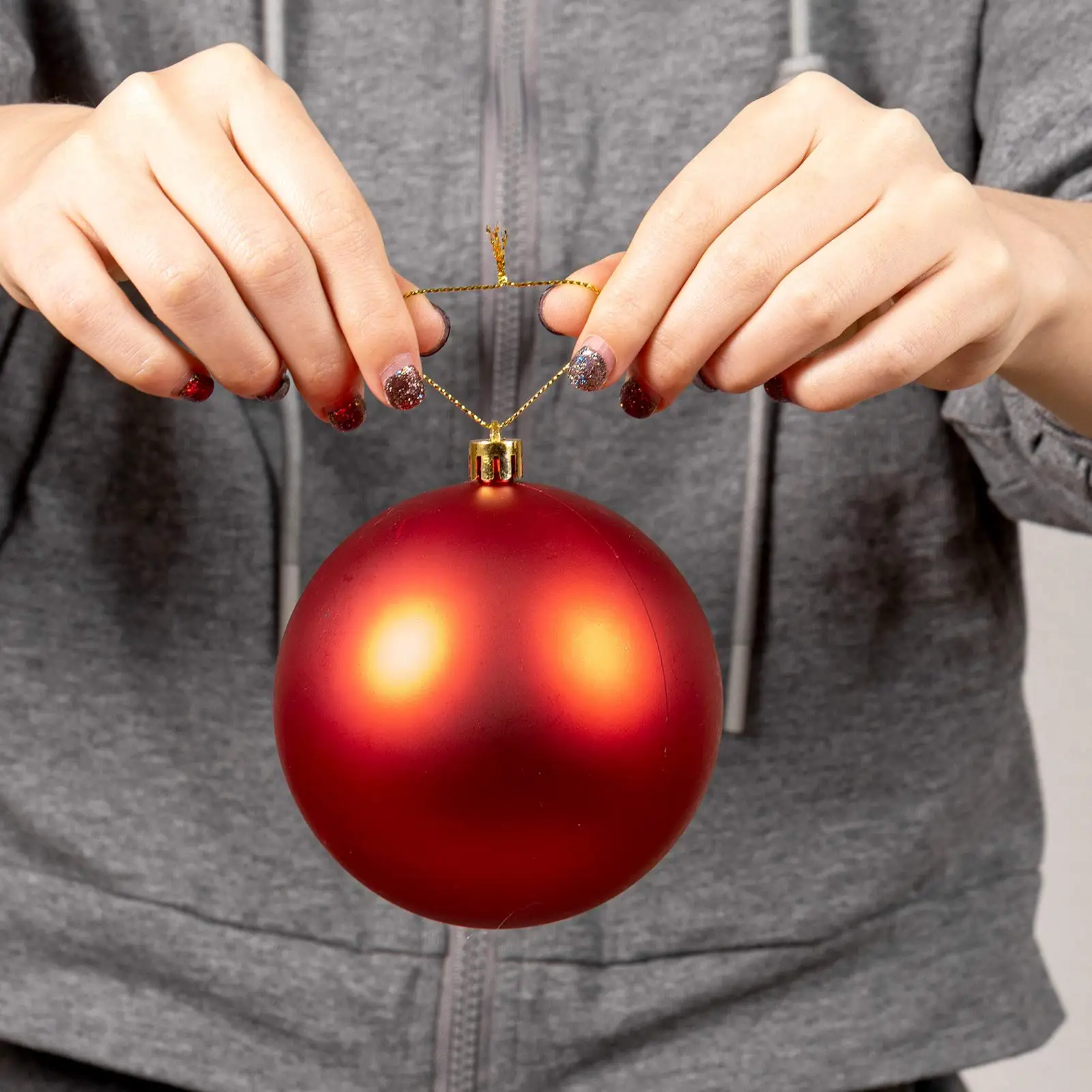 100mm XmasExp Christmas Ball Ornaments Red Giant Shatterproof Plastic Decorative Hanging Mercury Ball Christmas Tree Ornaments
