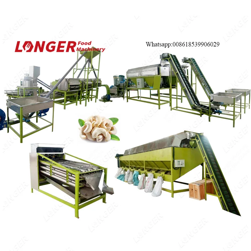 Автоматическая установка Нигерия кешью орехи лущильная и обрабатывающая машина