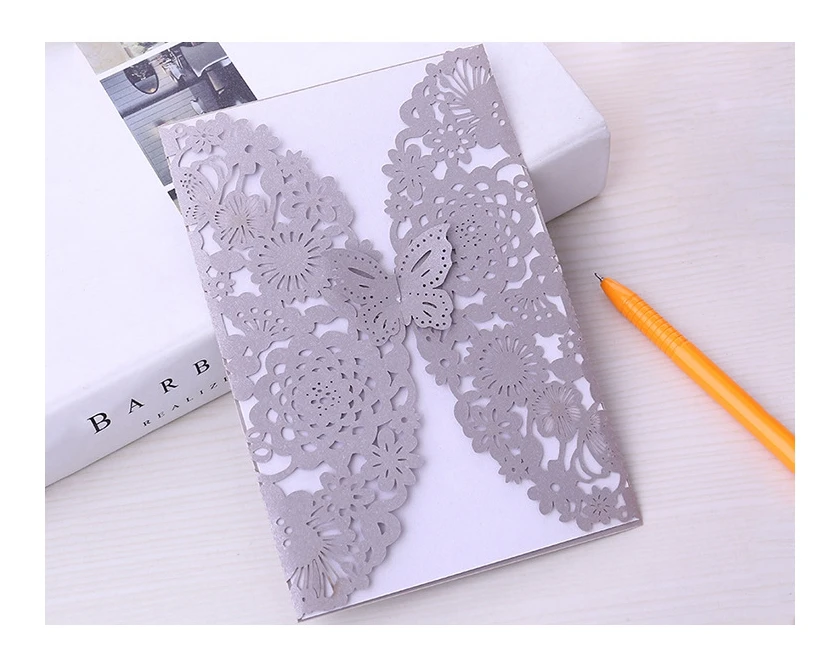 
Creative Hollow Out Marriage Greeting Cards Laser Cut Party Wedding Invitation Card Sets 