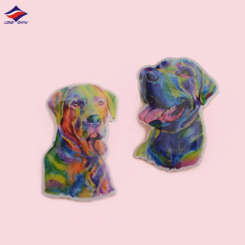 Longzhiyu high quality metal badges maker professional custom uv printed badges pin wholesale cute animal logo pins