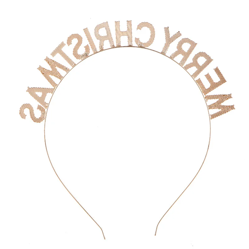 Go Party 2021 новейший аксессуар из сплава металла на Рождество украшения модный ободок для волос со стразами Рождественский орнамент повязки