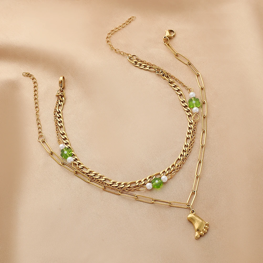 Factory hot sale cicret bracelet friendship bracelet golden chain anklet suitable for parties