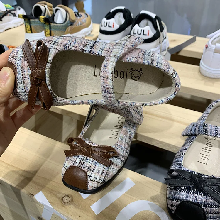 
KIDS pink Leather Flat Shoes Children Girls Fancy Party Mary Jane Shoes 