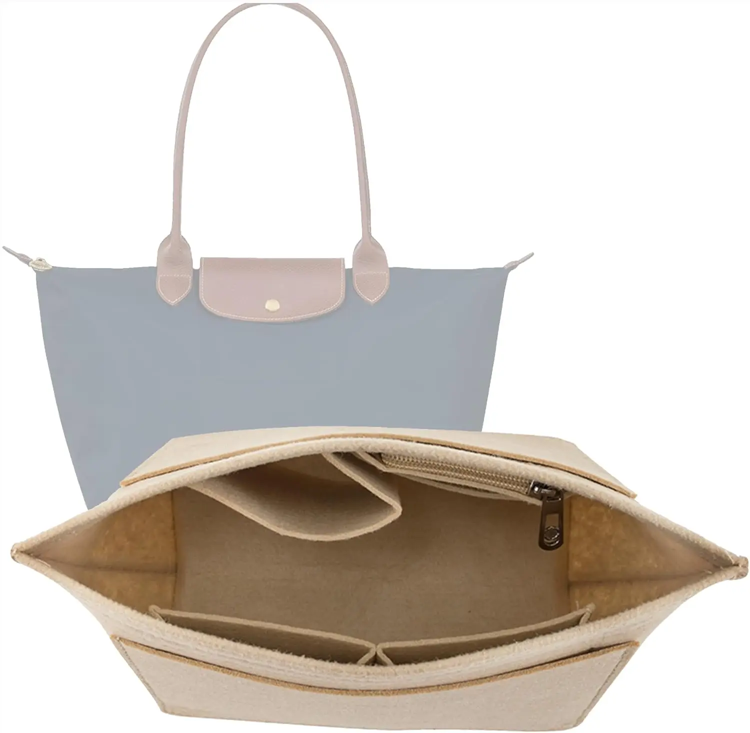 Purse Organizer Insert for Longchamp Handbag tote bag Insert Organizer