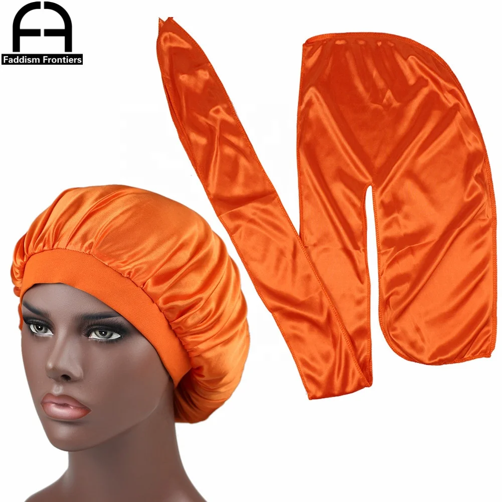
Men Silk Durag Match Silk Bonnet for Women Same Color Silky Durag Bandanas for Men Long Tail Durags Wave Cap Sleep Cap 