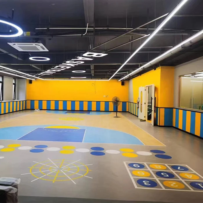China Supply Pvc 4.5Mm 6Mm 8Mm Basketball Court Flooring Material Sports Vinyl Flooring/Outdoor Rubber Tile