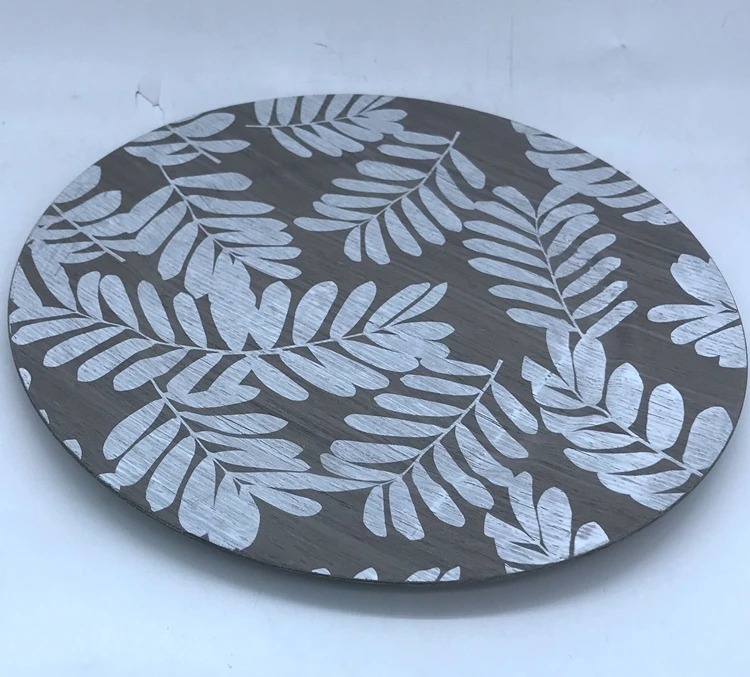 Round Wedding  Decorative Fancy Sublimation  Plastic  Plates